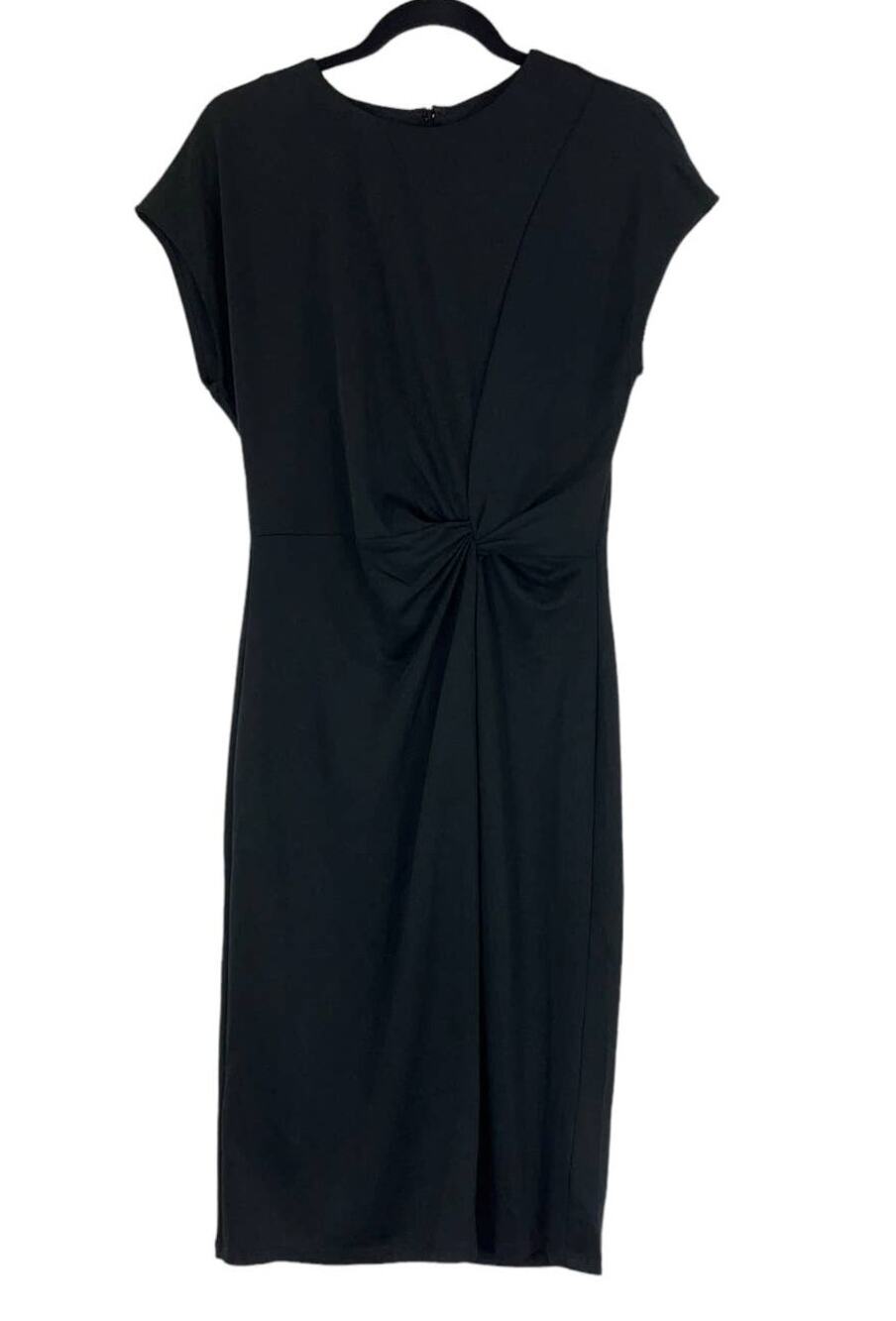 Halogen dress black twist front kit sheath
